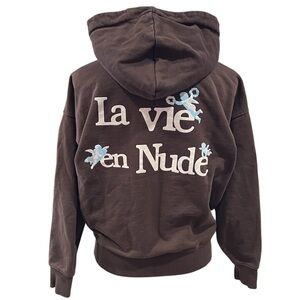 Nude Protect La Vie en Nude Brown Hoodie Size XS